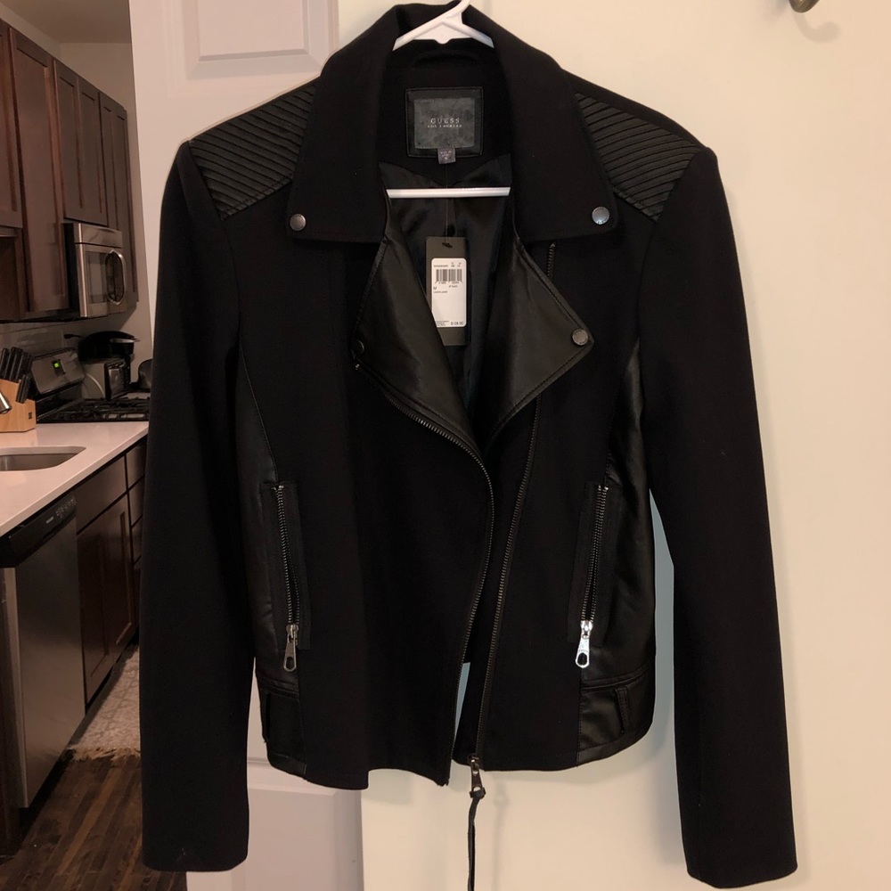 Woman’s “Guess” brand motorcycle style jacket